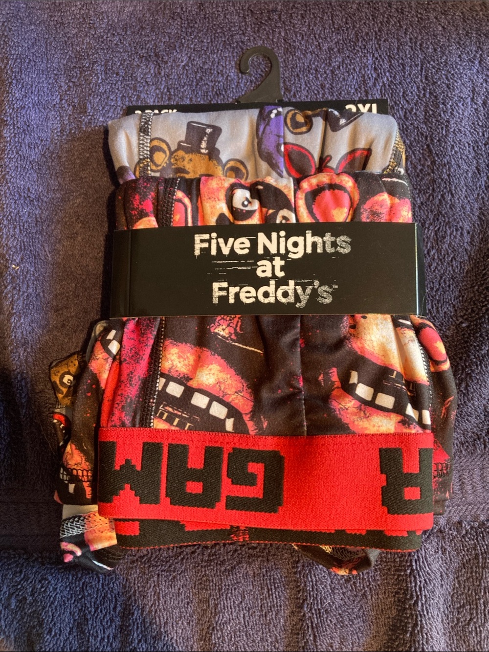 Bioworld Five Nights at Freddy's Black Red Boxer Briefs